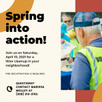 Spring Into Action Community Clean Up!