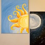 Double Canvas Date Night at Creative Spirits - Sun and Moon