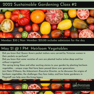 Sustainable Gardening Class #2: Growing Heirloom Vegetables