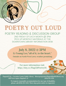 Poetry Out Loud: Poetry Reading & Discussion Group