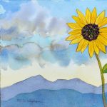 Adult Workshop: Sunflower and Peaks Watercolor