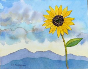Adult Workshop: Sunflower and Peaks Watercolor