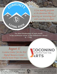 Community Living Room featuring Coconino Center for the Arts