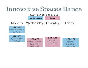 Free Dance Classes week of 8/8/22