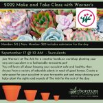 Warner's make and take @ The Arb: Succulents!