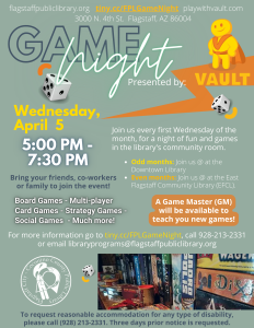 Game Night @ the Library with Vault