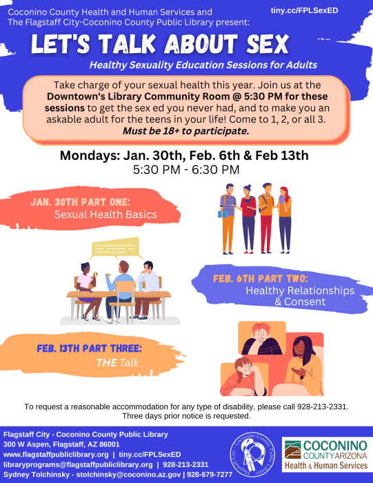 Let's Talk About Sex: Healthy Sexuality Education Sessions for Adults