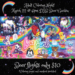 Adult Coloring Night. Remember Lisa Frank?
