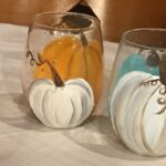 In Studio - Wine Glass Painting: Pumpkins
