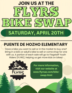 FLYRS Bike Swap Saturday April 20 at Puente de Hózhó